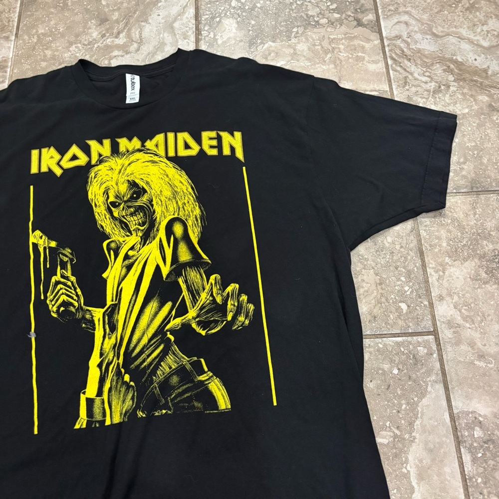 Men's Iron Maiden Yellow‎ FlyerT-shirt XLarge Black - Picture 5 of 10